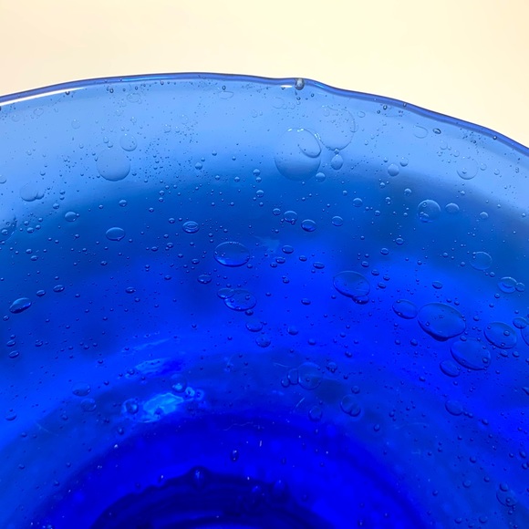 Murano Bubble Art Glass 11” Serving or Fruit Bowl - Picture 6 of 11